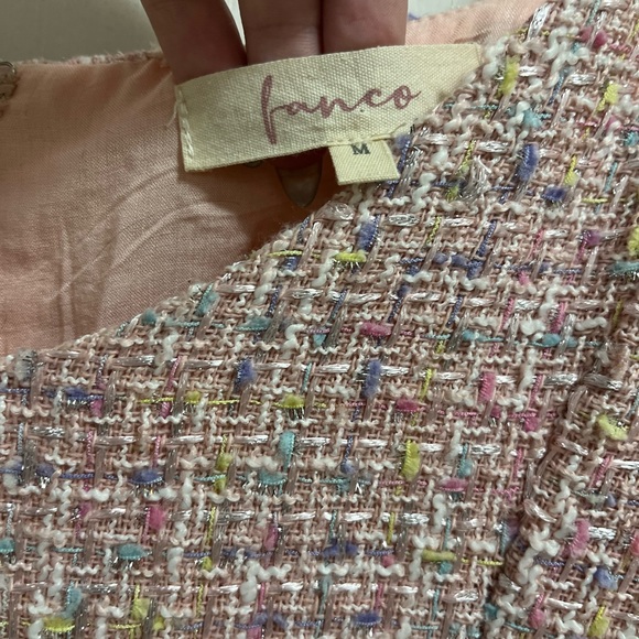 Pink tweed mini dress - Picture 2 of 2